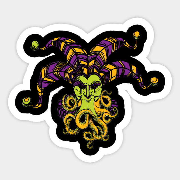 Demon Joker Sticker by FAKE NEWZ DESIGNS